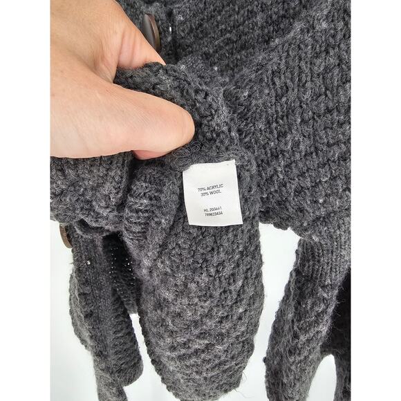 Halogen Women's Gray V-neck 3/4 Sleeve Casual Button Down Cardigan Size L - Picture 5 of 6